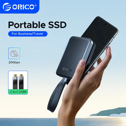 ORICO Magnetic Leather External SSD for iPhone 17/16/15 Pro & Max – 4K ProRes HDR High-Speed Portable Solid State Drive for Recording & Storage