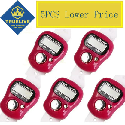 1/3/5PCS Mini Digital Finger Counter – Electronic Tally Clicker Ring for Knitting, Rows, Stroke & More