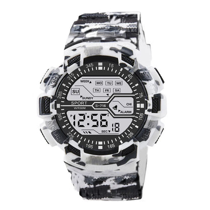 Men's Outdoor Sports Watch – Waterproof LED Military Digital Wristwatch with Luminous Large Screen