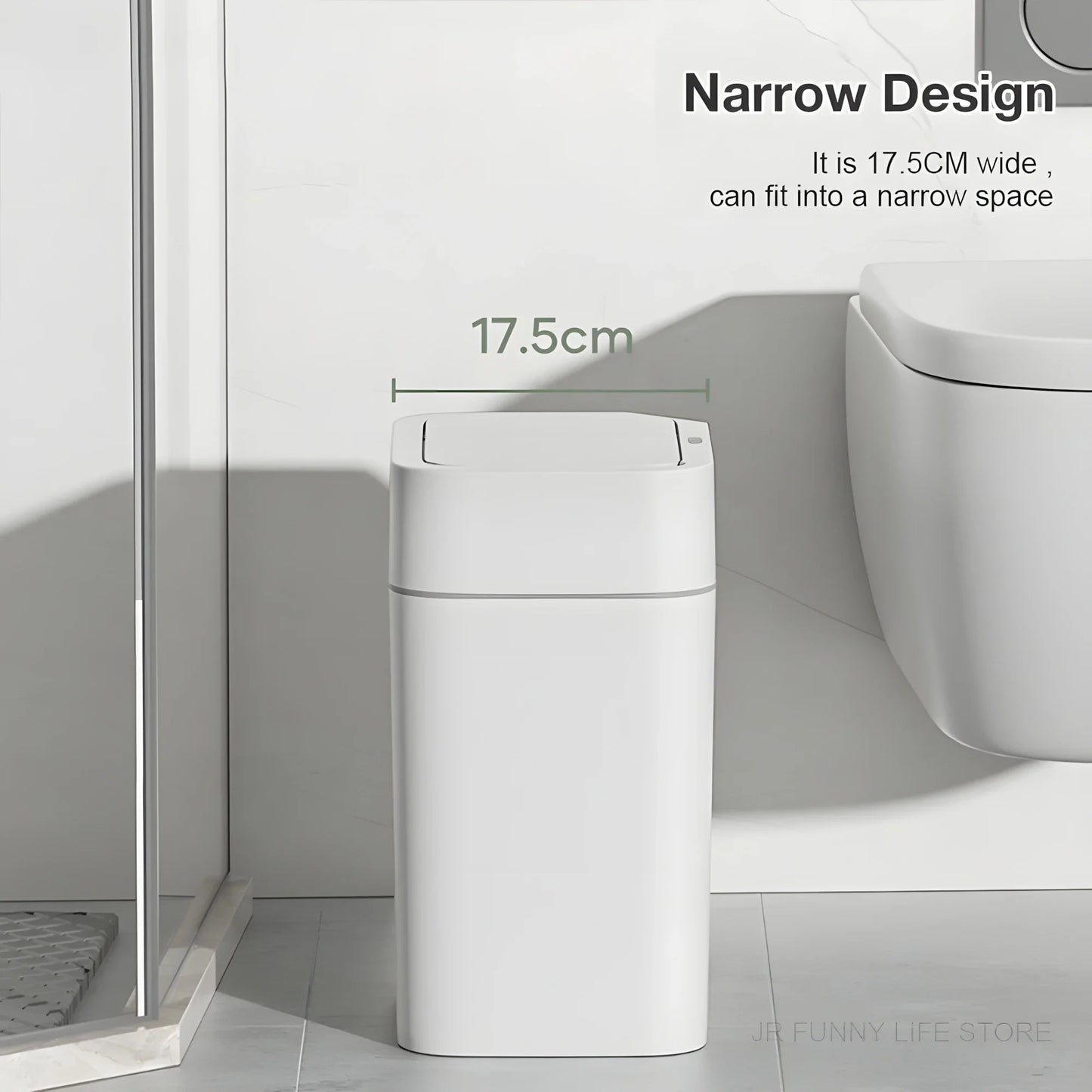 Smart Sensor Trash Can - 12/16L Automatic Anti-Odor Electric Waste Bin for Bathroom & Toilet