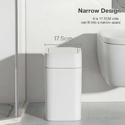 Smart Sensor Trash Can - 12/16L Automatic Anti-Odor Electric Waste Bin for Bathroom & Toilet