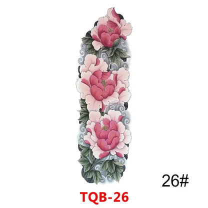 16 Designs Full Arm Temporary Tattoo Sleeves - Waterproof Body Art Stickers for Men & Women Fashion Style