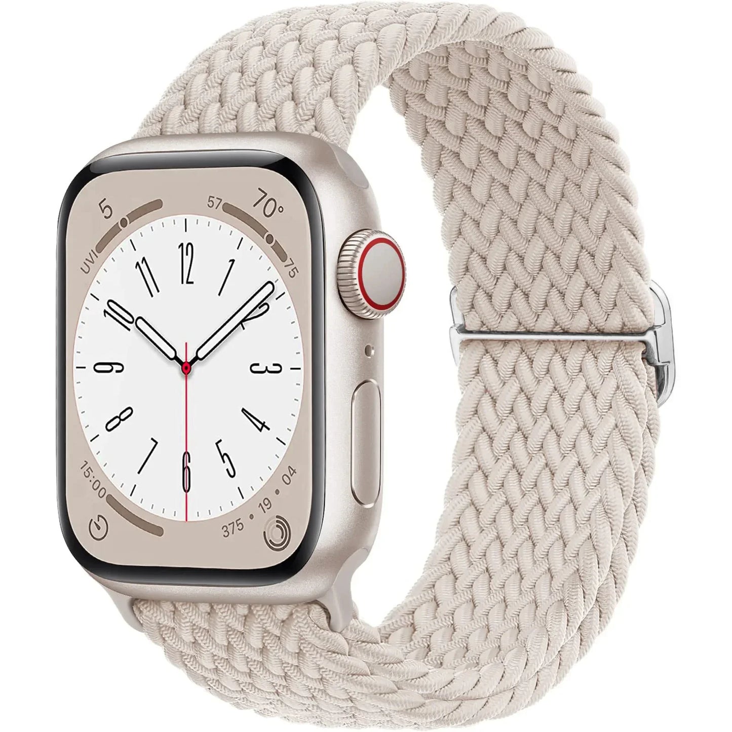 Elastic Braided Solo Loop Apple Watch Band – Adjustable Stretch Strap for Series SE, 5–11 & Ultra 3 (40mm–49mm)