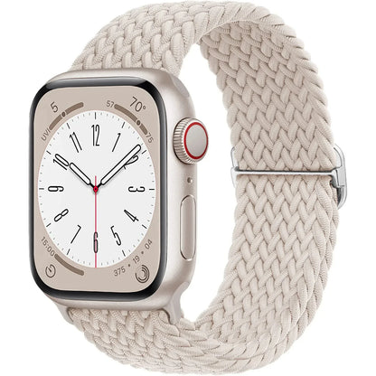 Elastic Braided Solo Loop Apple Watch Band – Adjustable Stretch Strap for Series SE, 5–11 & Ultra 3 (40mm–49mm)