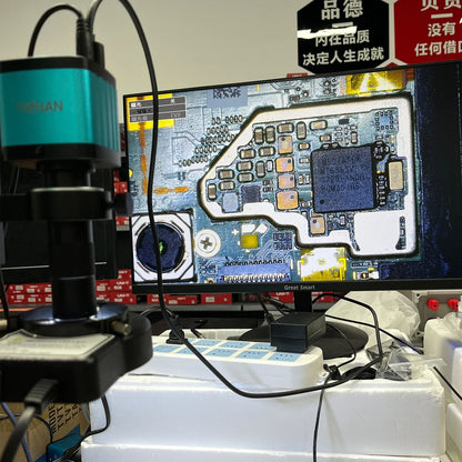 4K 48MP HDMI USB Industrial Microscope Camera – 1-130X/150X/180X Zoom C Lens for Soldering & Repair