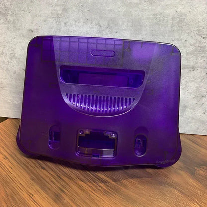2-Pack Transparent Orange & Purple N64 Replacement Housing Shell – Translucent Case for Nintendo N64 Console