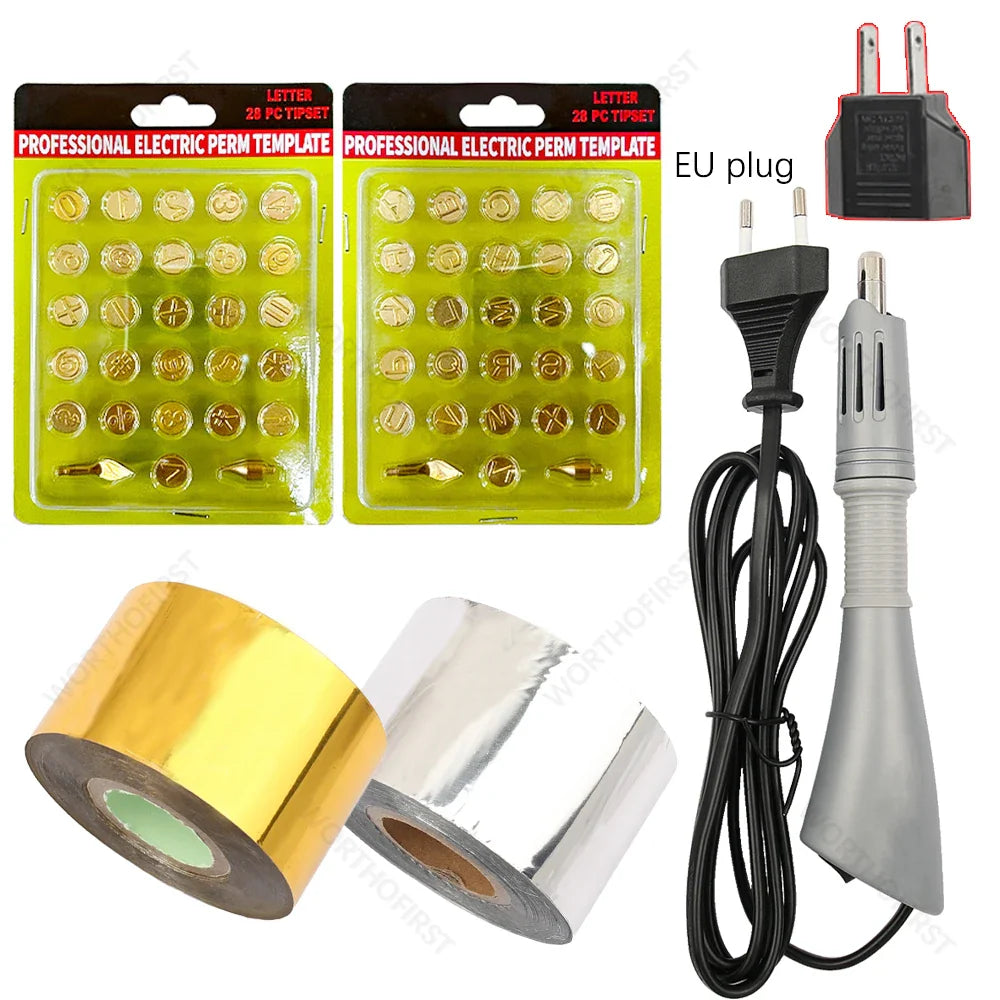 Electric Heated Foil Stamping Pen Kit for Leather Craft – Hot Foil Applicator Tool for DIY Handmade Embossing