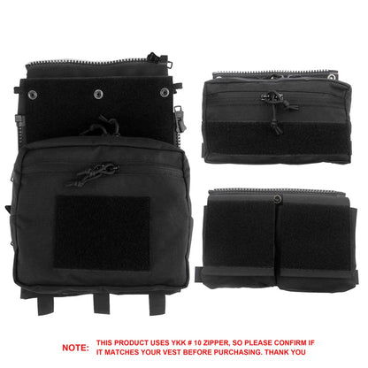 LV119 Tactical Vest Back Panel – Spiritus Systems Hunting Combat Airsoft Plate Carrier with Storage Pouch & Assault Vest Expansion Gear