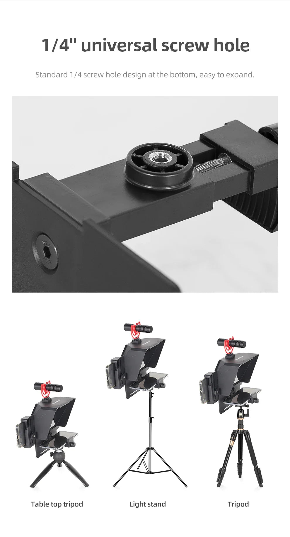 Ambitful Mini Teleprompter – Portable Phone & DSLR Recording Inscriber with Remote Control for Video