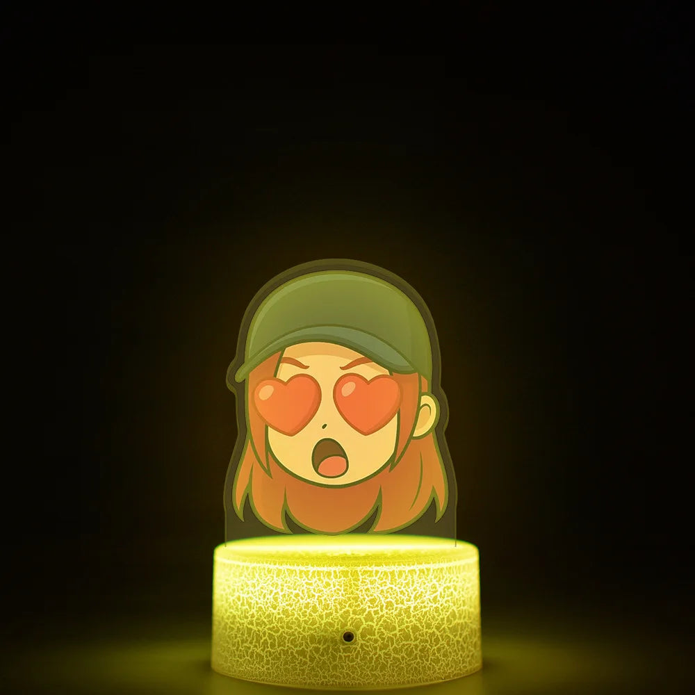 K-Pop Demon Hunters LED Night Light – Zoe, Mira, Rumi, Saja 16-Color Remote Control