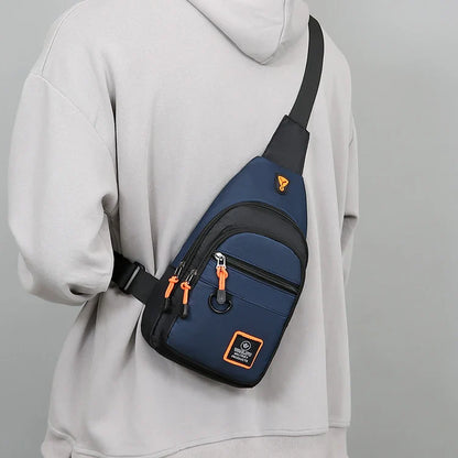 Men’s Outdoor Hiking & Cycling Shoulder Bag – Waterproof Sports Crossbody Chest Bag for Travel