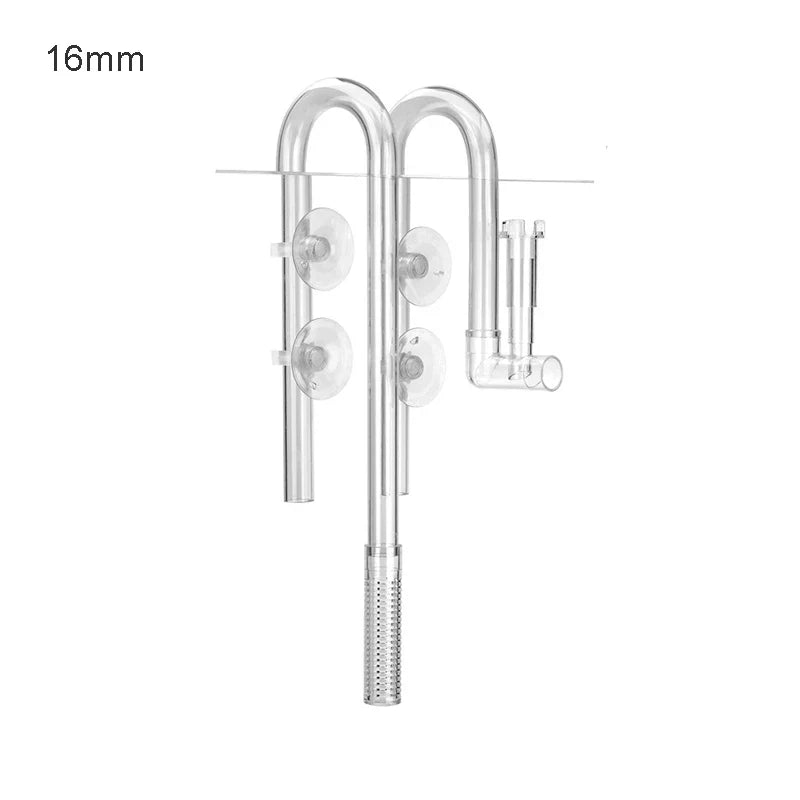 AQUAPRO Aquarium Inlet & Outlet Pipe Set – Plastic Skimmer Lily Flow for Fish Tanks & Bowls