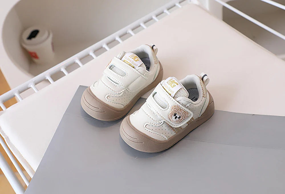 2025 Toddler Shoes — PU Leather Soft-Sole Sneakers for Baby Boys & Girls, Ergonomic First-Step Sport Shoes