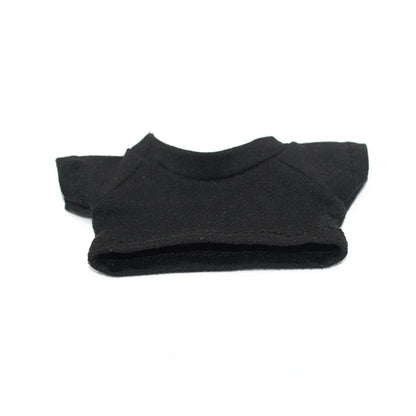 Labubu Idol Doll Clothes Set – T-Shirt & Denim Shorts Outfit for 17cm Labubu & 10cm Cotoon Dolls, Doll Accessories