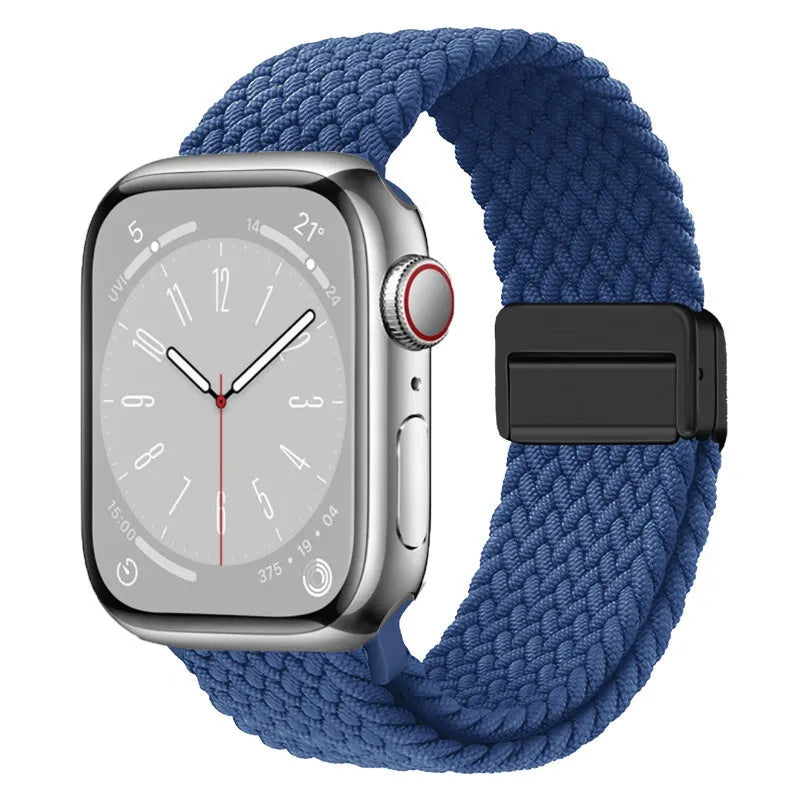 Nylon Braided Apple Watch Band - Durable Replacement Strap for Series 10/9/8/7/6/5/3 SE Ultra 49mm to 38mm