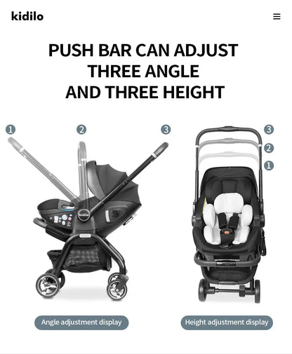 Multi-Functional Newborn Baby Stroller — Portable 4-in-1 Sleeping Basket, Safety Seat & Travel Cart