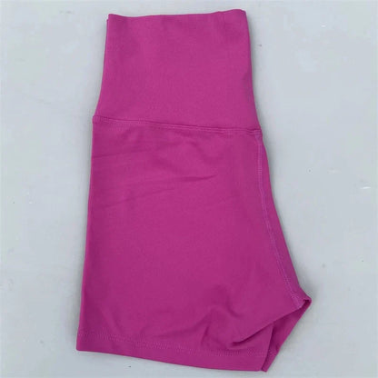 Women’s High Waist Fitness Shorts – Sexy Solid Color Yoga & Cycling Athletic Shorts Squat Proof Workout Training Activewear