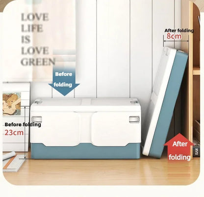 Extra Large Foldable Storage Box with Lid — Book, Snack, Toy, and Classroom Organizer for Home & Living Room