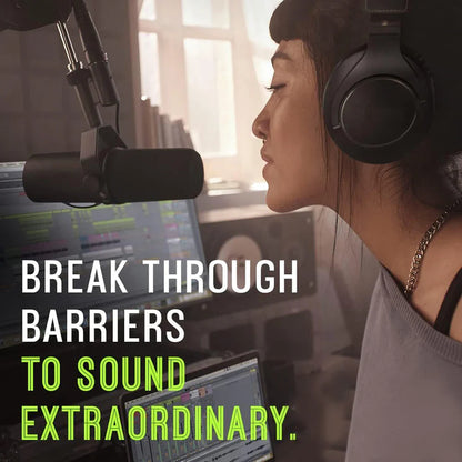 Professional Dynamic Microphone – Selectable Frequency Response Mic for Studio Recording & Performance Vocals, Compatible with Shure SM7B