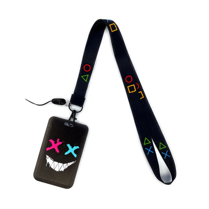 Gamer ID Card Holder Lanyard — Cool Credential Neck Strap & Badge Keychain for Men & Women