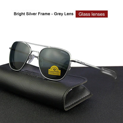 RE Military Aviation Sunglasses — Vintage Titanium Frame Pilot Glasses for Men & Women