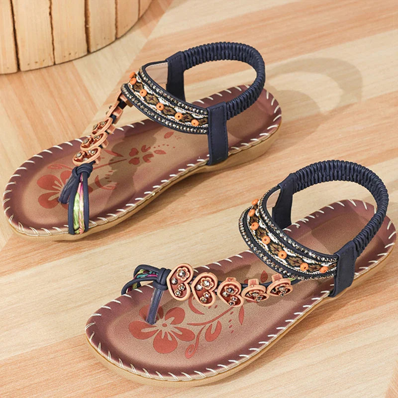 2025 Women’s Bohemia Sandals – Summer Flip Flops, Low Heel Beach Shoes & Casual Footwear