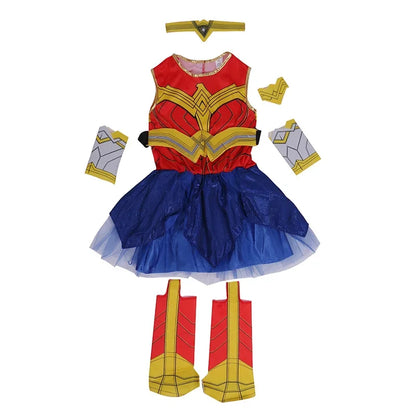 Deluxe Wonder Woman Anime Costume for Girls – Dawn of Justice Superhero Halloween Fancy Dress Cosplay