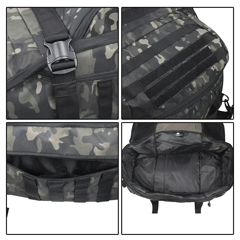 Large Tactical Duffle Backpack - 40L, 60L, 80L, Molle System, Outdoor Camping Bag for Men, Travel Backpack for Hiking