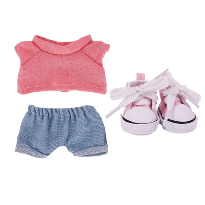 Labubu 17cm Doll Clothes Set — Plush Doll Accessories for Girls’ Birthday & Christmas Gifts
