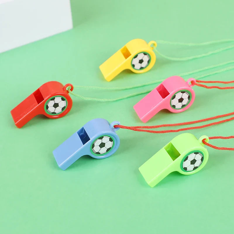 24PCS Colorful Soccer Whistles for Kids – Football Party Favors, Goody Bag & Pinata Fillers, Fun Gifts for Boys & Girls