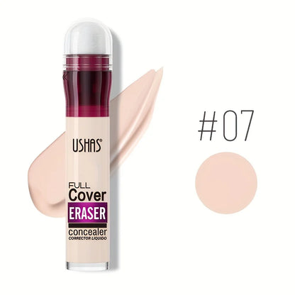 New Sponge Head Concealer – Long-Lasting Liquid Foundation for Dark Circles, Freckles, Acne, Pigmentation & Blemishes, Moisturizing Formula
