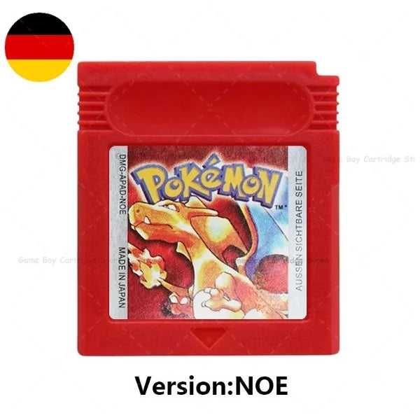 GBC Pokémon Game Cartridge Bundle – Red, Blue, Crystal, Gold, Silver, Yellow & Green, Multi-Language
