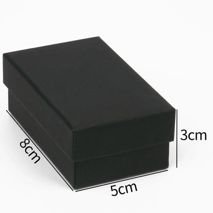 Black Square Jewelry Gift Box Organizer — Display & Packaging for Rings, Earrings, Necklaces, Bracelets, Brooches