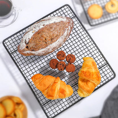 FAISDU Single Layer Stainless Steel Cooling Rack — BBQ Bread Cake Drip Dry Rack Baking Grid Pan Kitchen Tool
