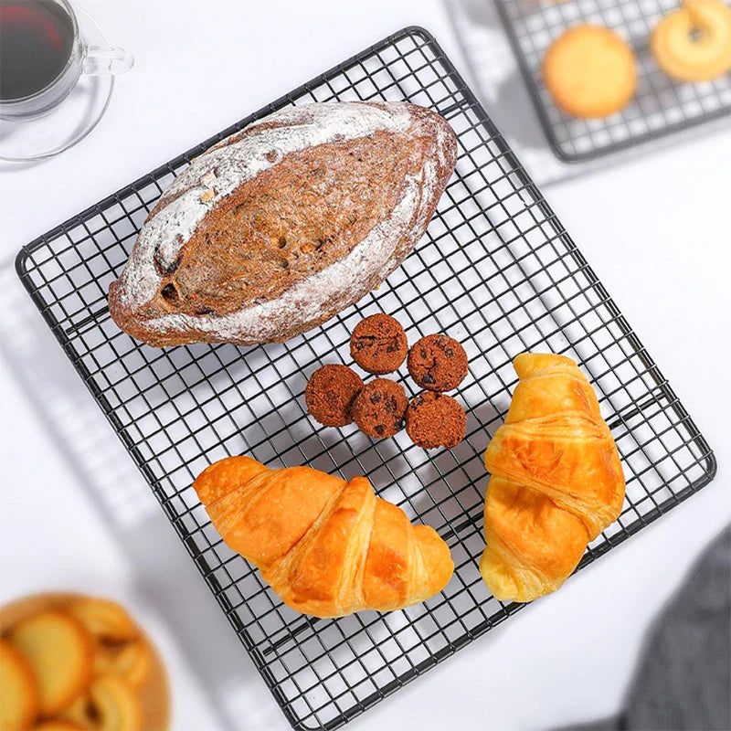 FAISDU Stainless Steel Cooling Rack – Single Layer BBQ & Baking Grid, Bread & Cake Drip Dry Tray Household Baking Tool