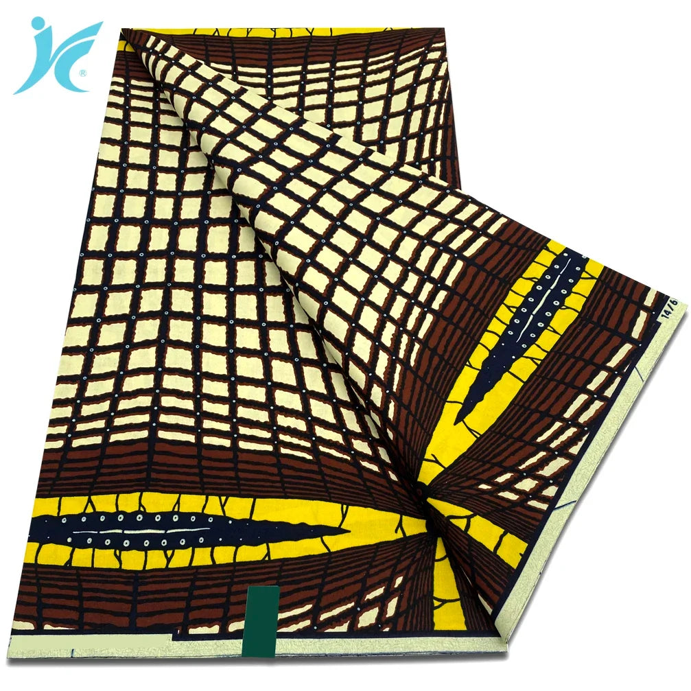 2026 African Real Wax Fabric - 100% Cotton Nigerian Ankara Dutch Batik Sewing Cloth