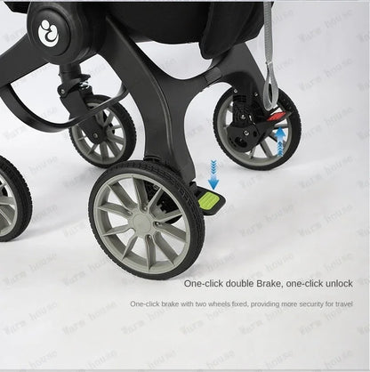 2025 New 4-in-1 Baby Stroller — Luxury Foldable Multifunctional Carriage & Portable Pram