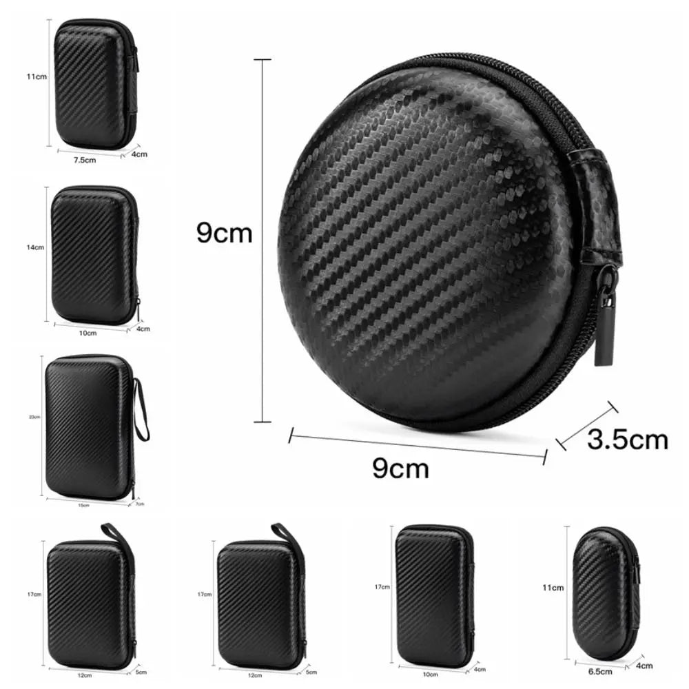 Shockproof Waterproof Headphone Case – EVA Hard Shell Carrying Box with Double Zipper & Dustproof Design