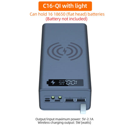 C16 18650 Battery Case | USB Welding-Free Power Bank DIY Shell | Detachable Portable QC 3.0 PD Housing