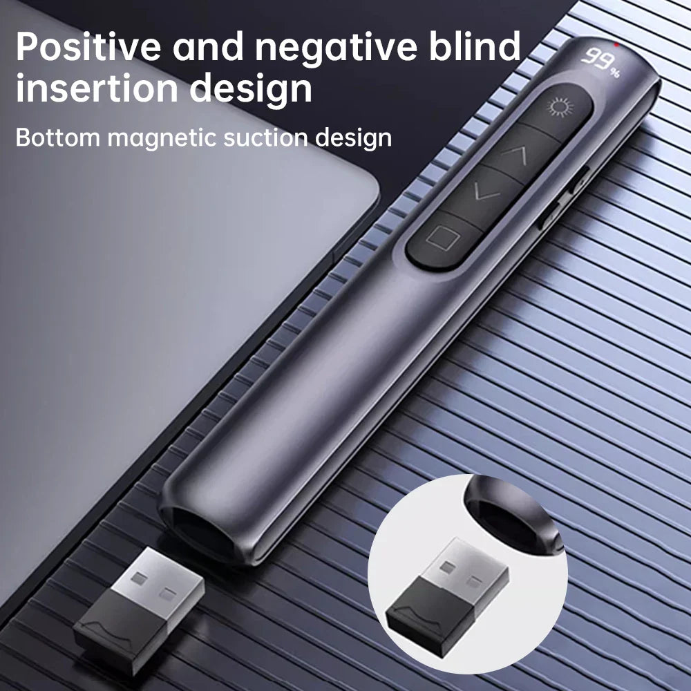 Wireless Remote Control Page Turner – Rechargeable Digital Display Clicker with Volume Controller