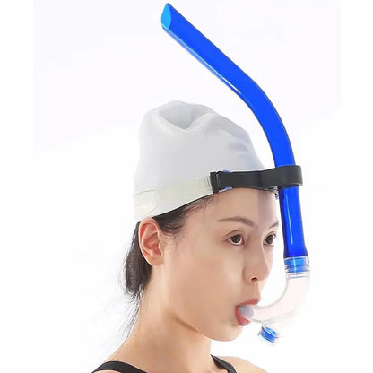 Comfortable Center-Mount Swim Training Snorkel: Silicone Mouthpiece for Junior Swimmers - Equipment for Adults, Youth, and Kids