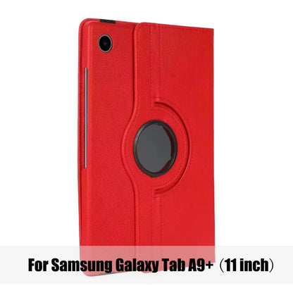 Samsung Galaxy Tab A9+ (11-inch) 2023 Case – PU Leather Cover with Sleep/Wake Function, 360° Rotating Stand & Protective Shell