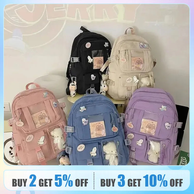 Popular Pink Purple Girls High School Student Backpack - Trendy and Stylish Bags