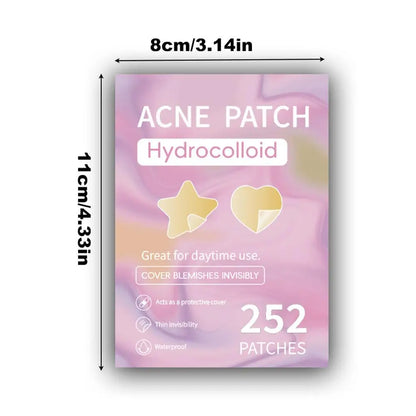 Colorful Star Pimple Patches – Invisible Acne Spot Stickers for Skin Care, Concealer & Makeup Tools