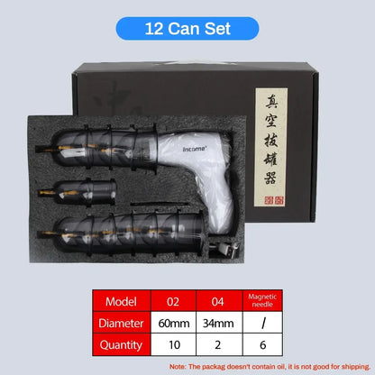 Electric Cupping Machine – Household Vacuum Cupping Set with Easy Suction Gas Tank