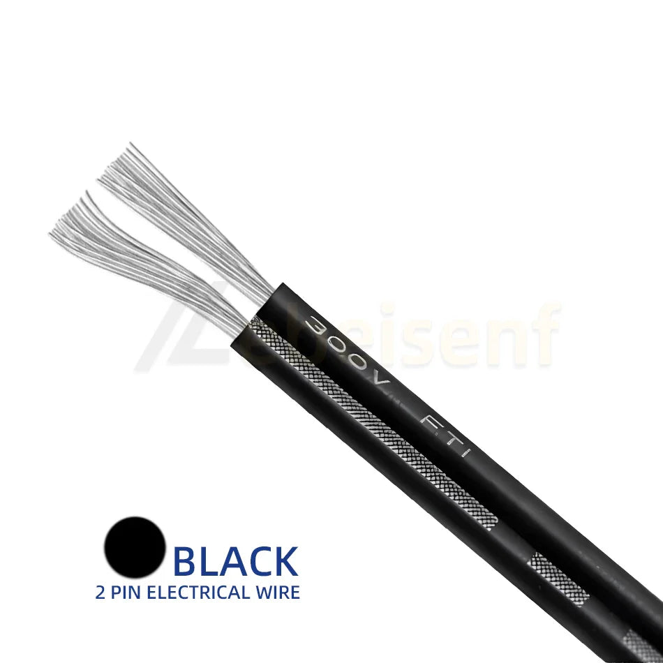 2Pin UL2468 Electrical Wire 2m/5m/10m/20m – Tinned Copper PVC Insulated Cable, 24/22/20AWG for LED Light Strip Extension