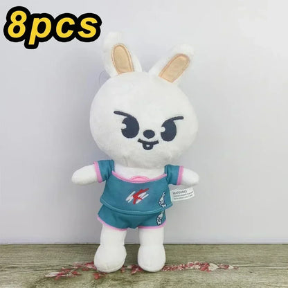 20cm Kawaii Skzoo Plush Toy Set – 8pcs Cartoon Stuffed Animals for Kids, Room Decor & Gifts