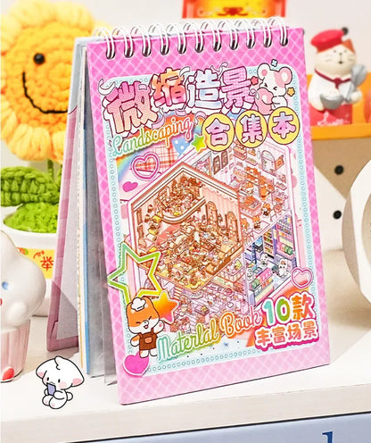NEW 20Pcs 20-in-1 Cartoon Landscape Sticker Book – DIY 3D Pocket Cabin Scene Stickers for Kids Gift