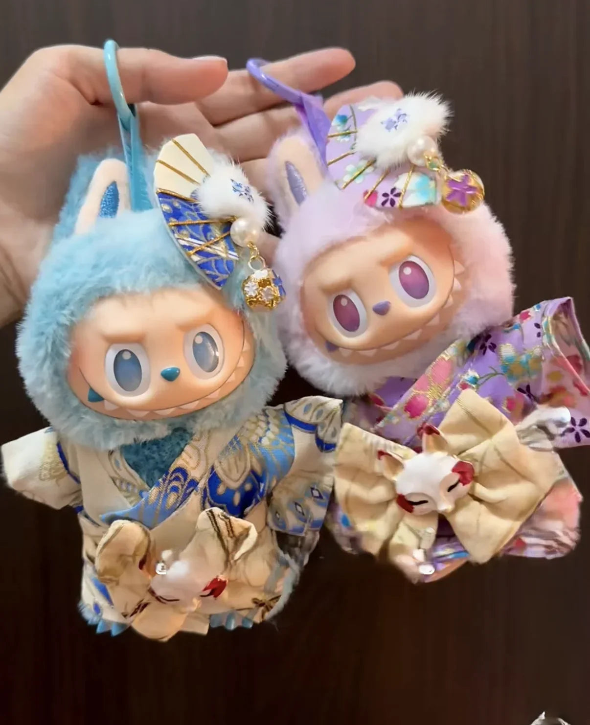 17cm Labubu V1-V3 Doll Clothes – Traditional Kimono Outfit Accessories, Fashion Gift