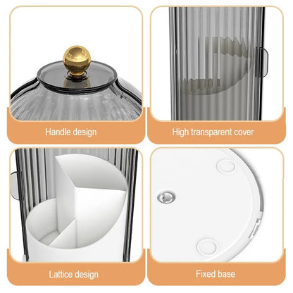 360° Rotating Makeup Brush Holder: Versatile Cosmetic Organizer for Brushes, Lipsticks, and Jewelry